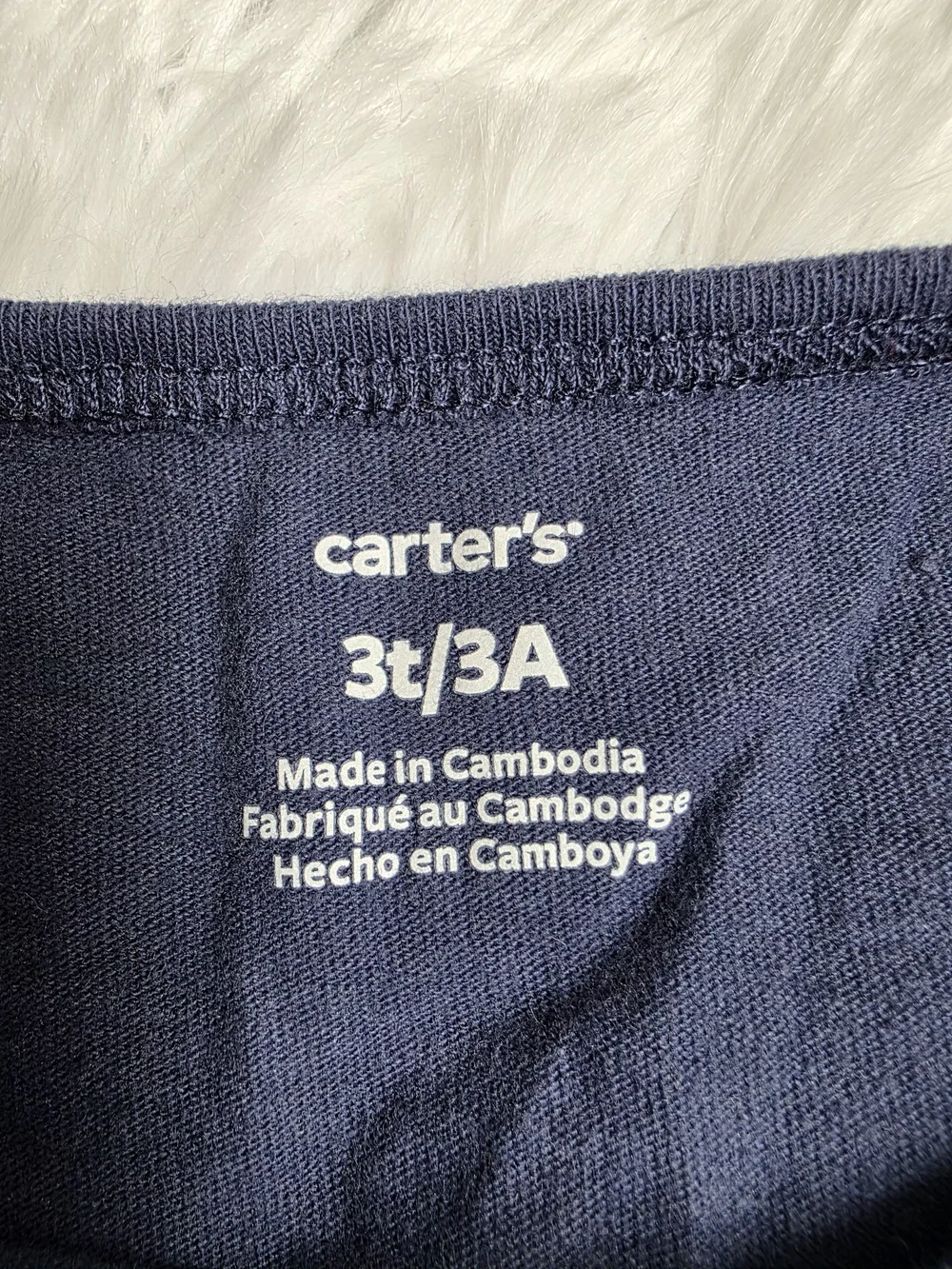 Carter's Navy Bear and Floral Long-Sleeve Tee